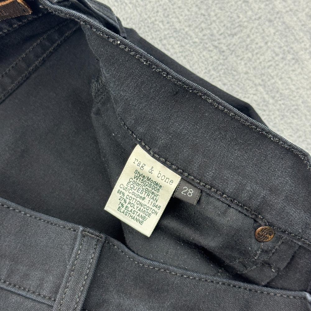Rag & Bone Jeans Women 28 Black Equestrian Black Skinny Stretch Casual W1502S005 - Picture 4 of 14